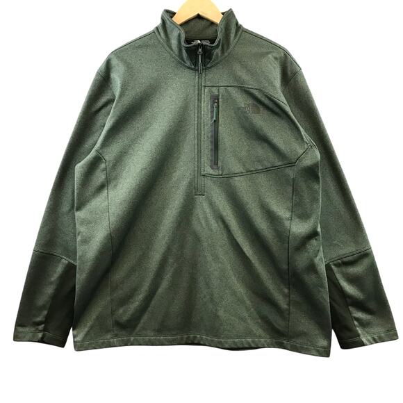 The North Face Jacket Men’s XXL  Green 1/2 Zip Fleece Pullover - Picture 1 of 8